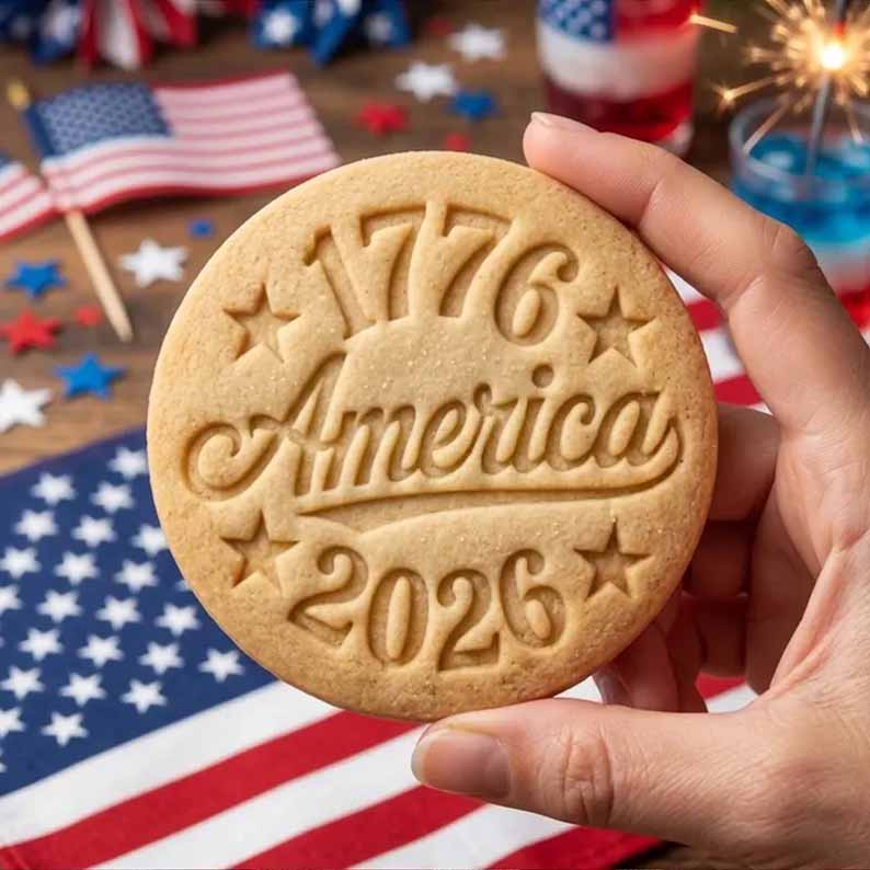 šLast Day 60% OFF - 1776ā2026 USA 250th Anniversary Cookie Stamp