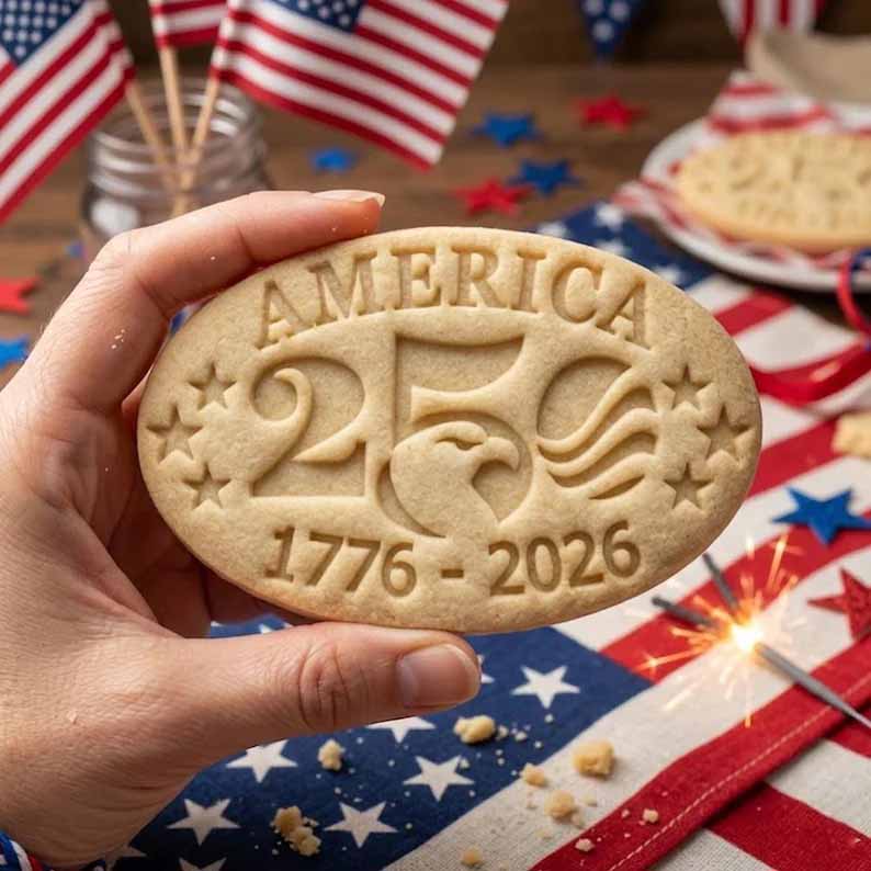 šLast Day 60% OFF - 1776ā2026 USA 250th Anniversary Cookie Stamp