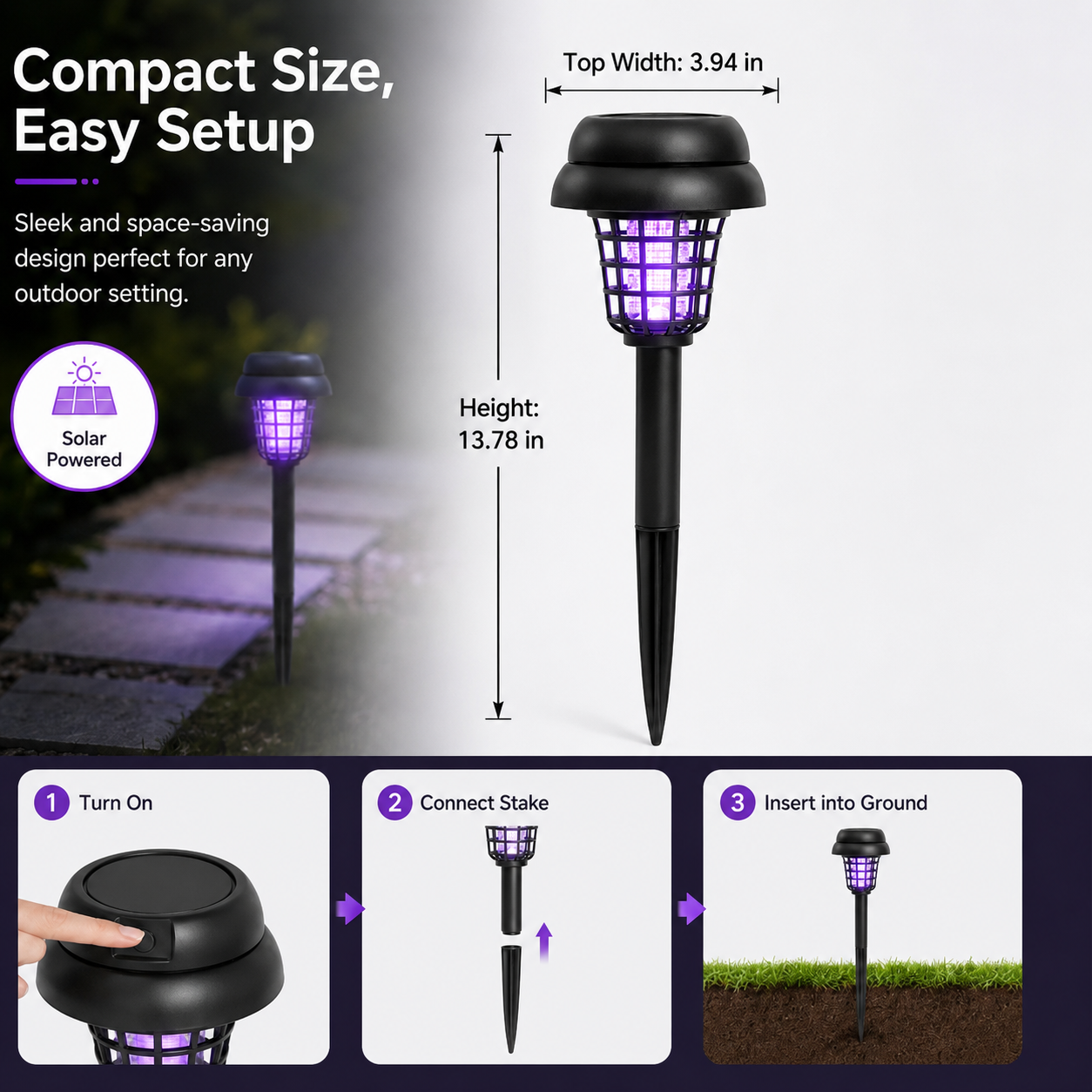 🌟250th Anniversary – 70% OFF🎉 Solar Mosquito & Pathway Light
