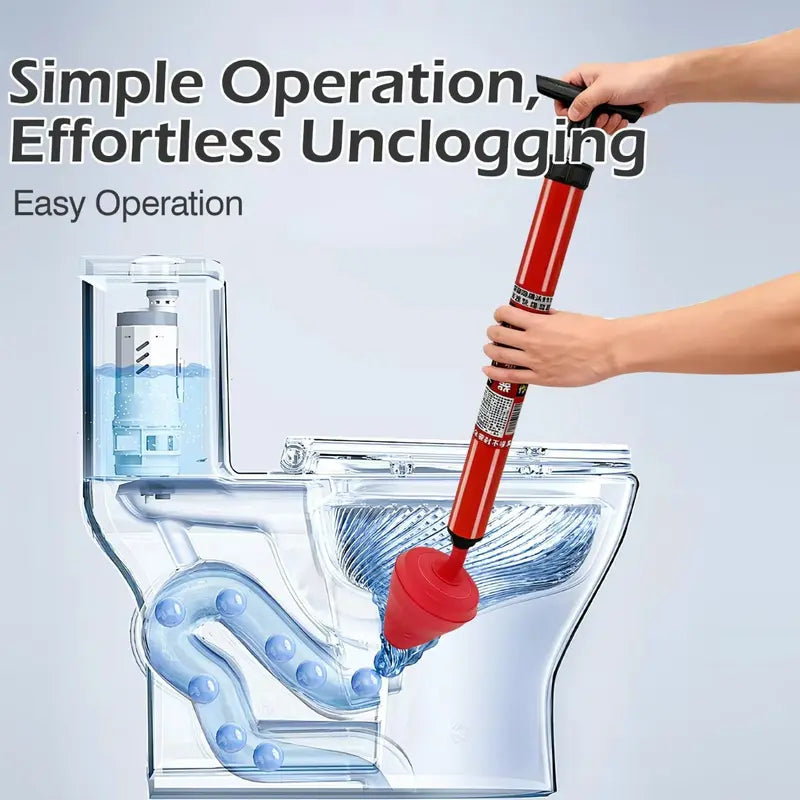 High Pressure Toilet Plunger For Unclogging Toilet Bathroom-Save Money on Expensive Plumbing Repairs
