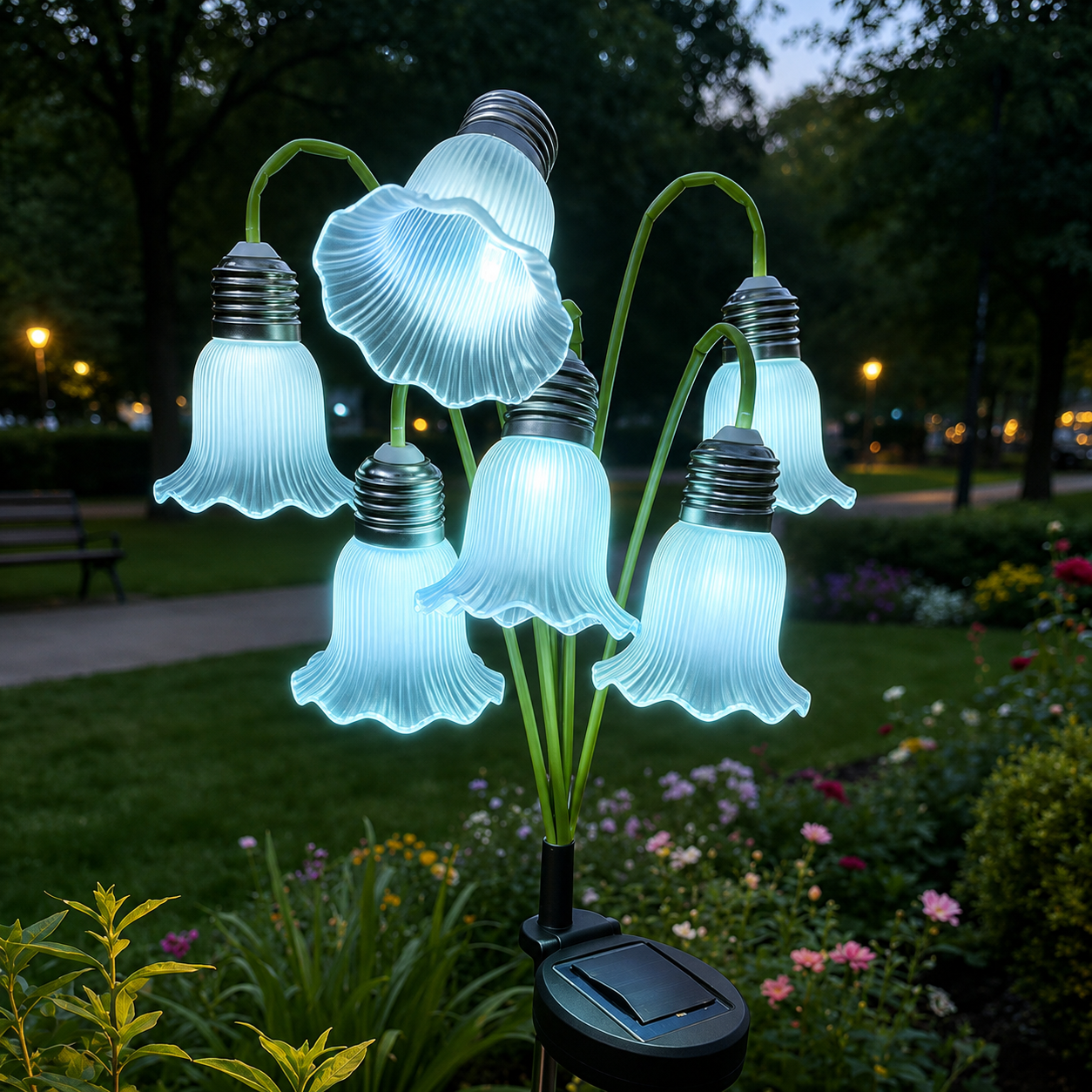 📢49% OFF !! ⏰Solar Flower Lights Outdoor Garden Decorations