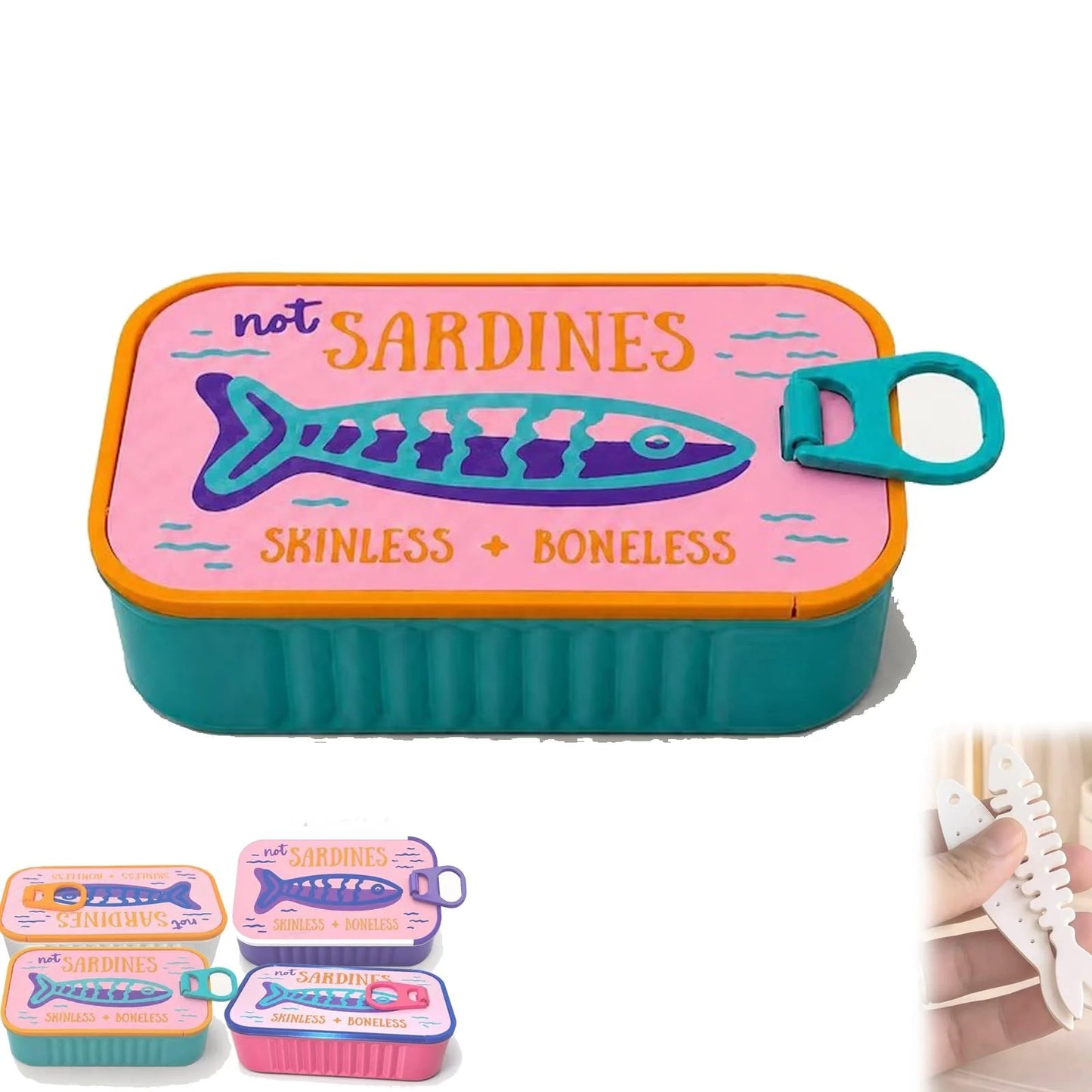 Vintage Sardine Tin Jewelry Box – Cute Travel Organizer for Rings, Earrings & Necklaces