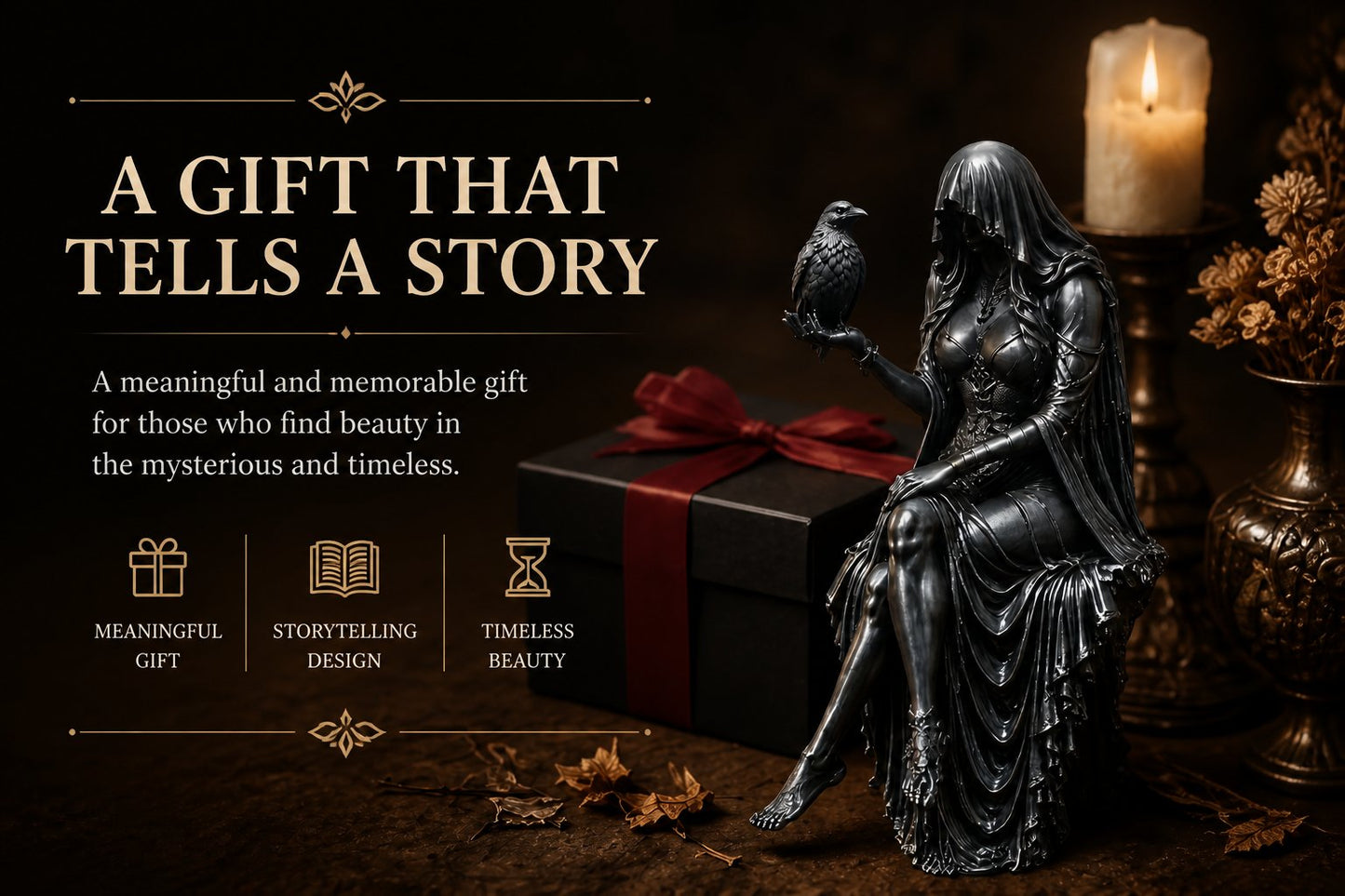 š„Last Day 50% OFF š¤ Gothic Raven Shelf Sitter Statue