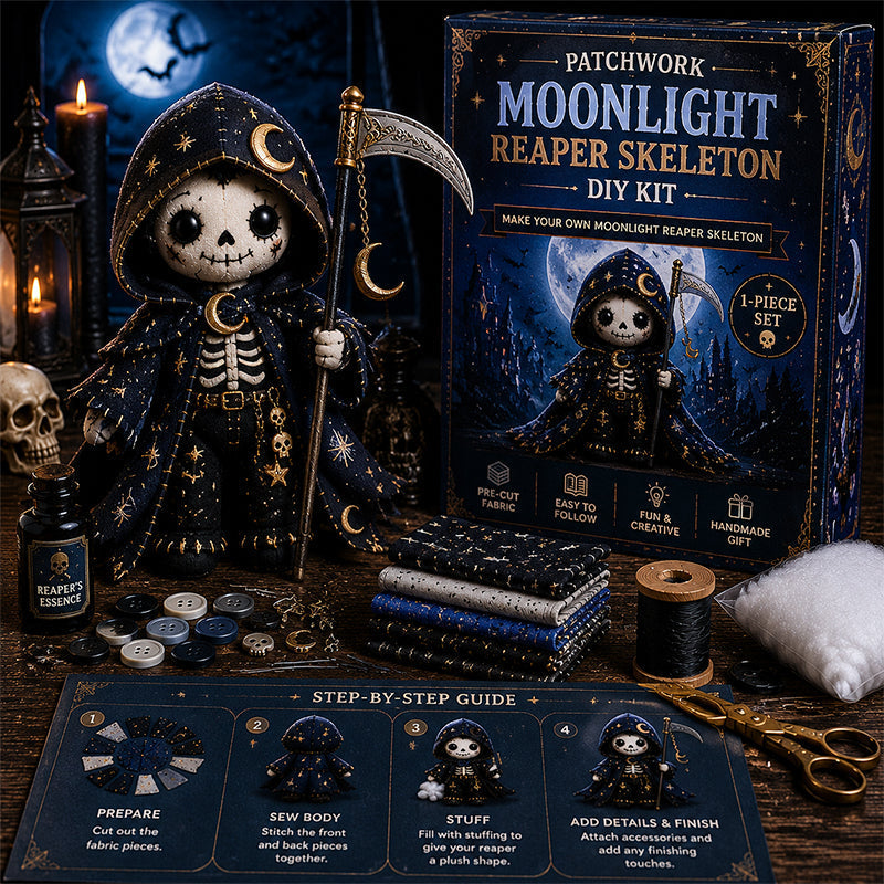 🔥HOT SALE 49% OFF🎃🧙♀️Patchwork Skeleton Witch Girl DIY Kit👻🦴