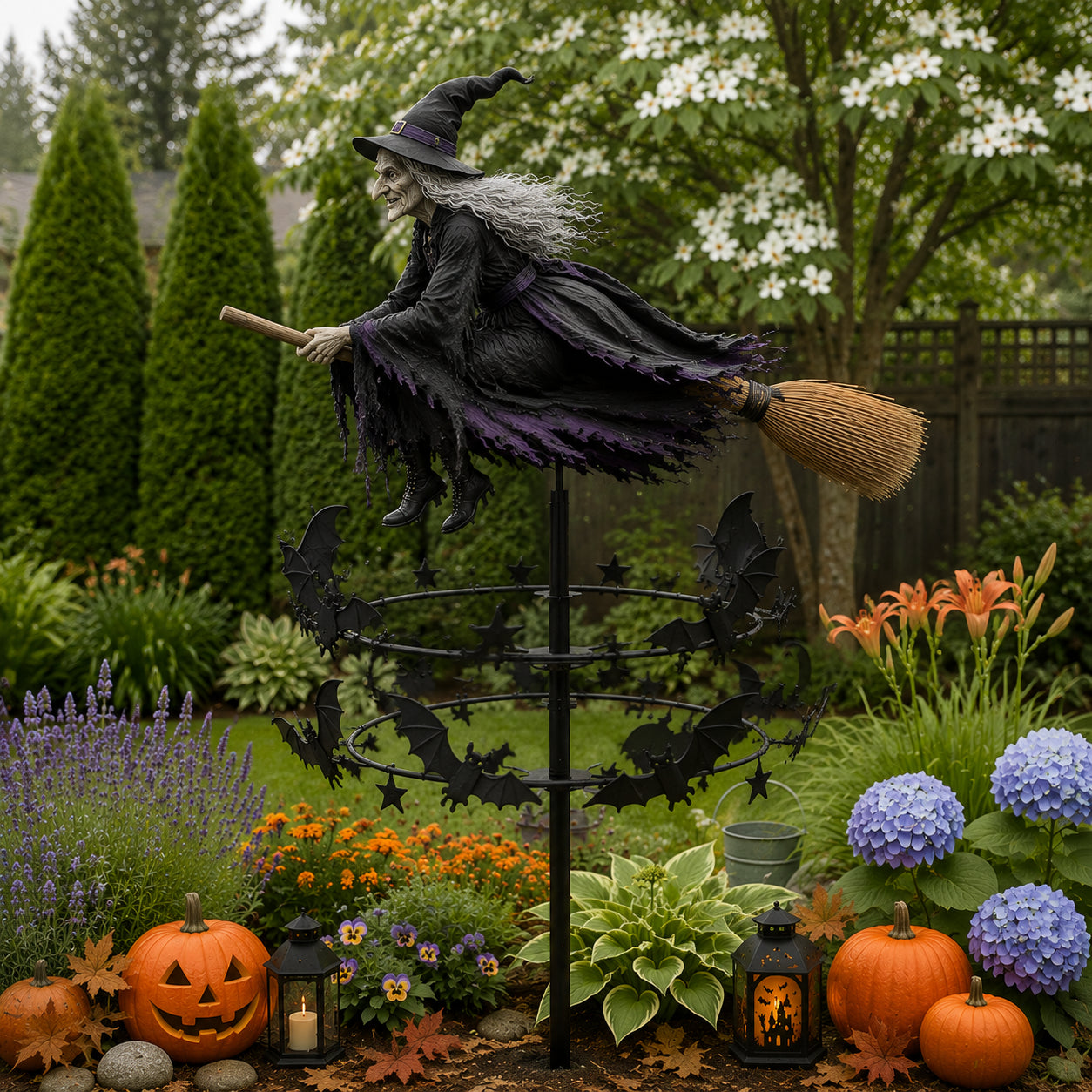 š„50% Off Last Day -Halloween Early Bird Specialš§āāļø The Enchanted Witch Garden Wind Spinner