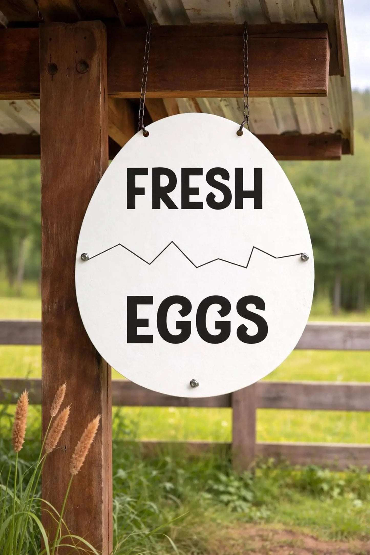 🥚Vintage Farm Fresh Eggs Wood Sign - Rustic Coop & Market Decor🏠🐔