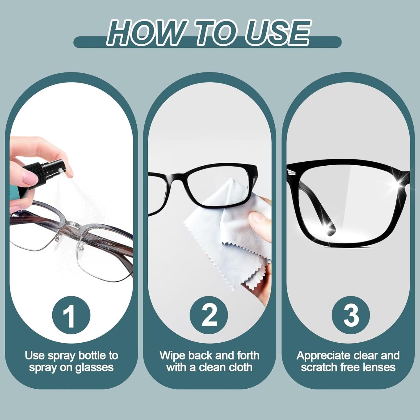2026 New Upgraded Eyeglass Scratch Remover for Lenses, Eyeglass Cleaner Spray, Glasses Lens Scratch Remover for Eyeglasses