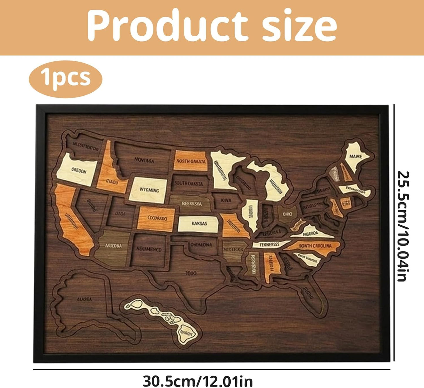 š„Limited Time 49% off ā USA Wooden Travel Map Puzzle for Adventure Lovers