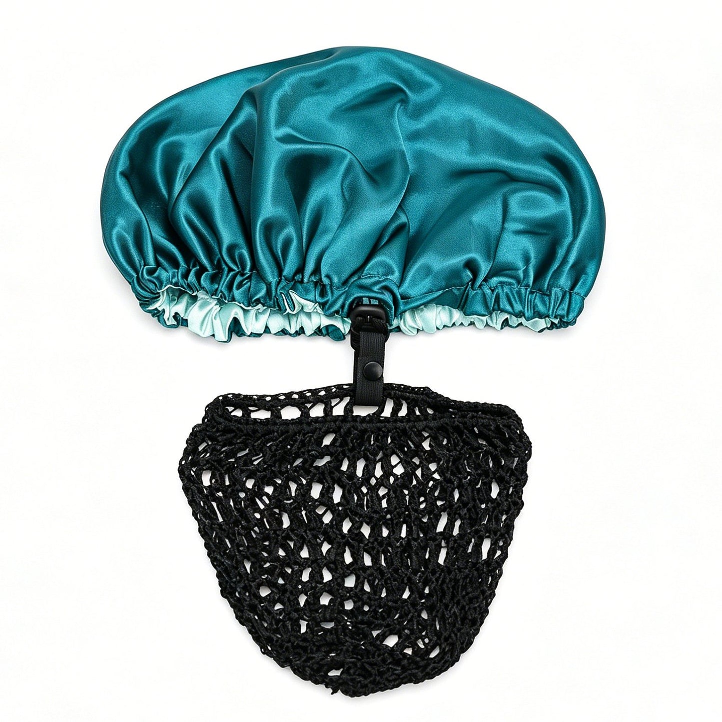 Detachable Satin Hair Wrap & Hair Net — 2-in-1 Design
