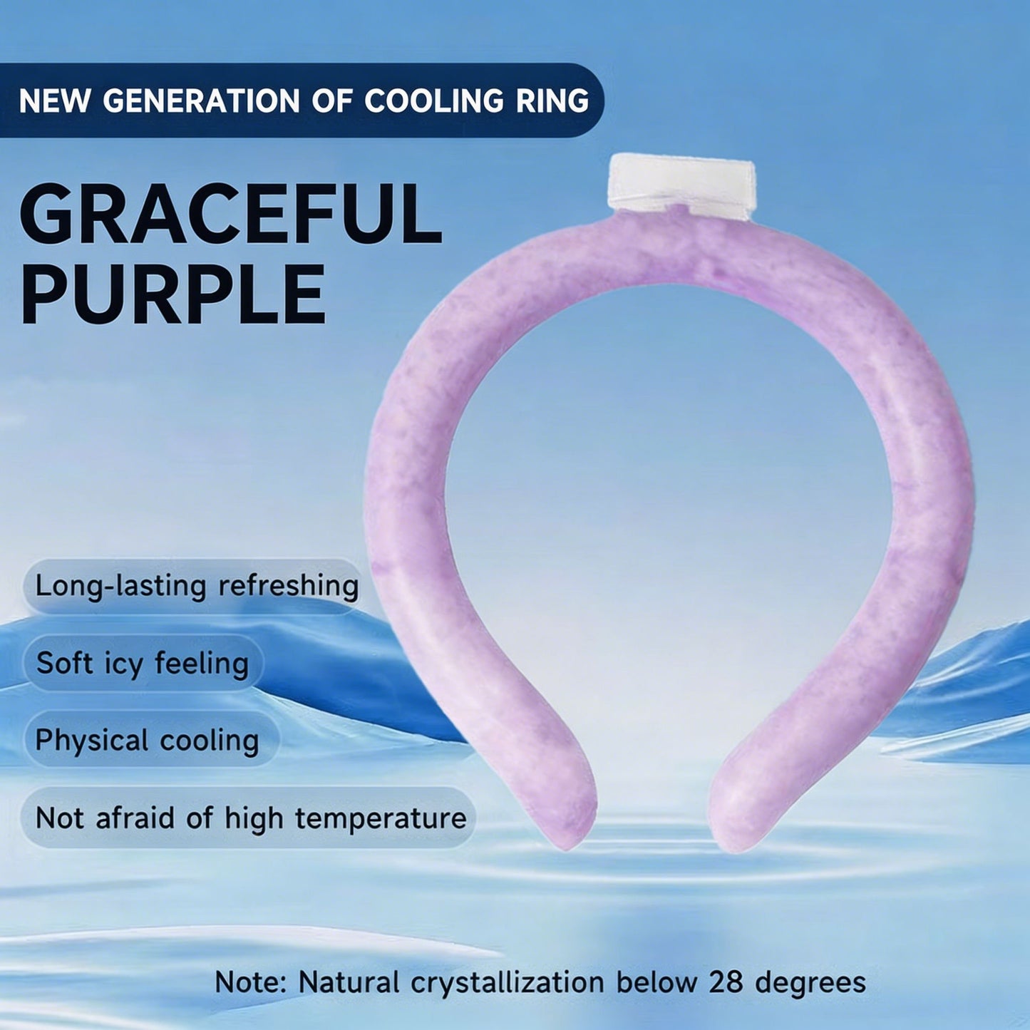 🔥LAST DAY 50% OFF - 🧊Reusable Cooling Neck Ring – Long-Lasting Sweat-Free Relief❄️