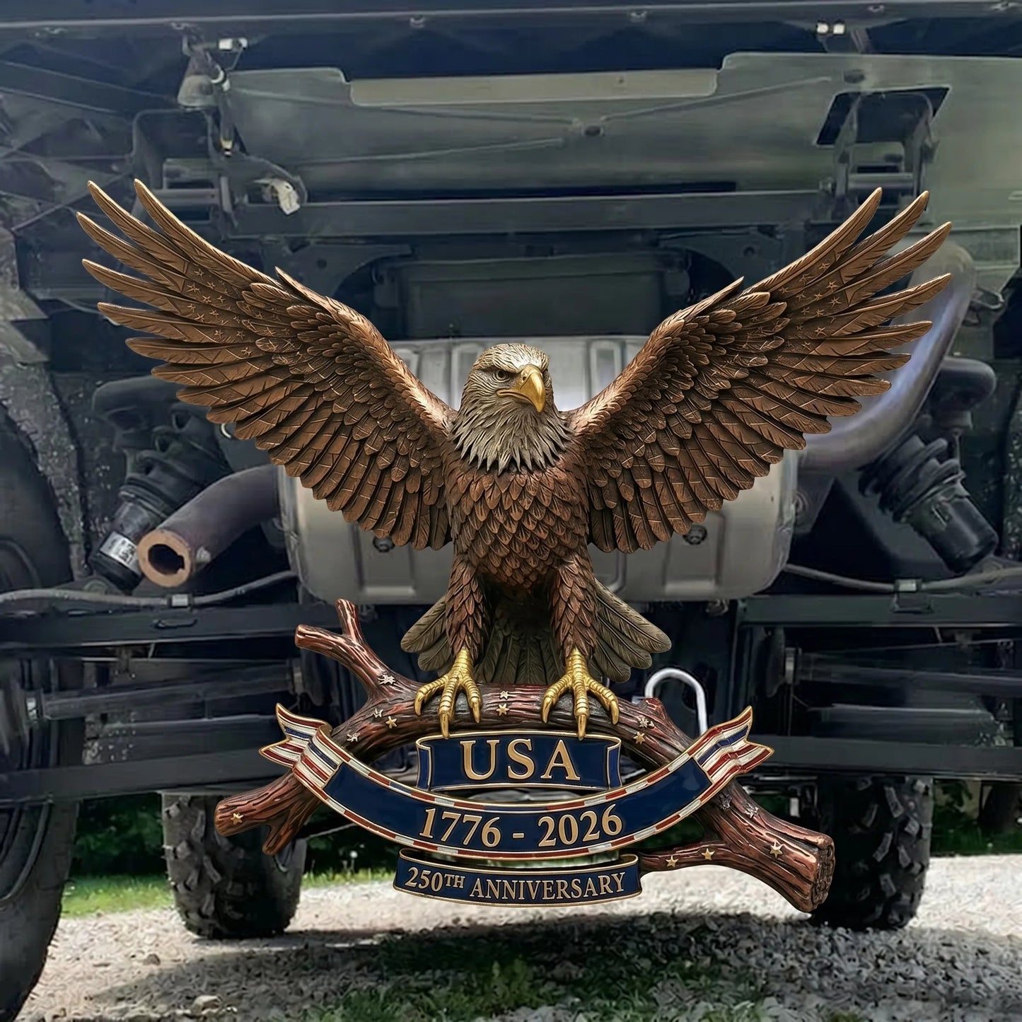đŚ
USA 250th Anniversary Eagle Trailer Hitch â A Legacy of Freedom on the Road