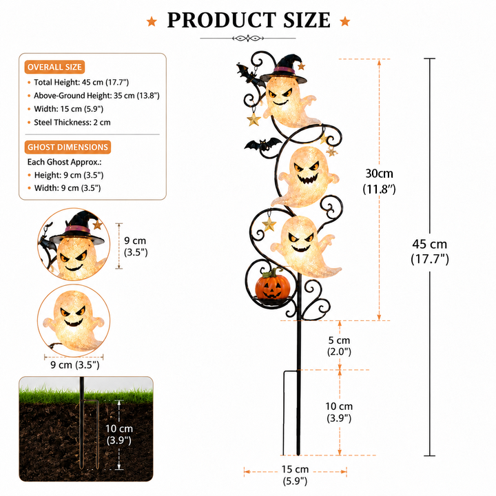 π»π Cute Solar Ghost Garden Stake β The Perfect Halloween Outdoor Decoration