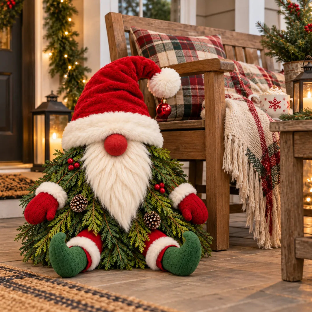🎄✨ Sitting Christmas Evergreen Gnome™ – Cute Holiday Decor ❤️