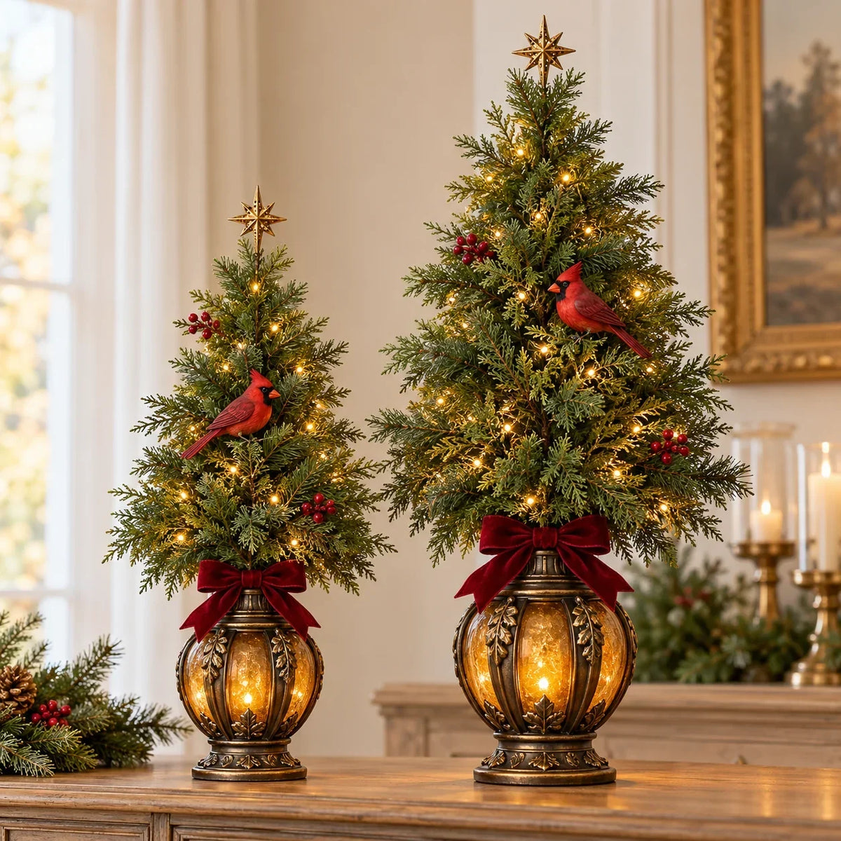 🔥 Last Day 49% OFF🎄🌙cardinal Lantern Trees
