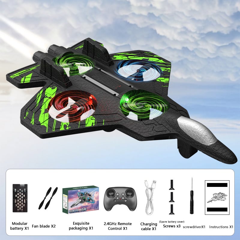 ✈️Xmas Gift Alert! 49% OFF RC Stunt Jet (360° Flips + LED) for Kids- Boys' Dream Gift!🎄