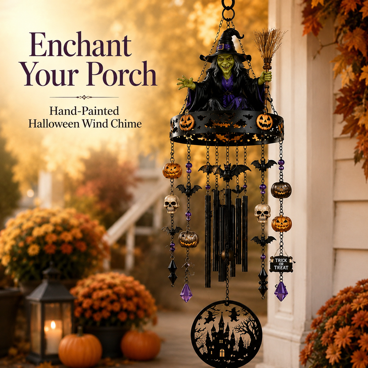 🔥 Halloween Early Bird — Enchanted Witch Outdoor Wind Chime