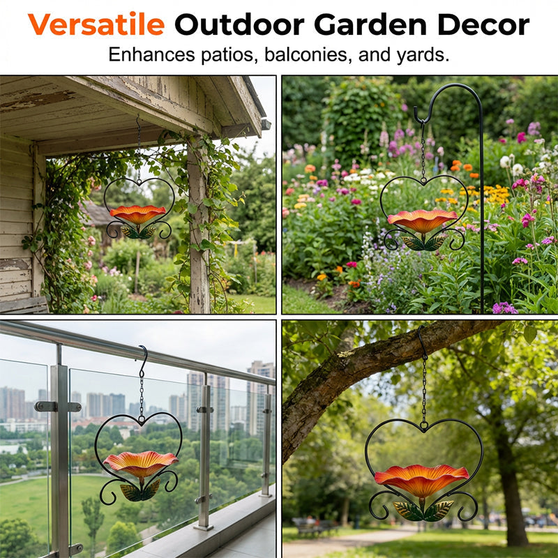 ππ¦ Heart-Shaped Bird Feeder β Floral, Hanging,Perfect for Backyard or Balcony π‘