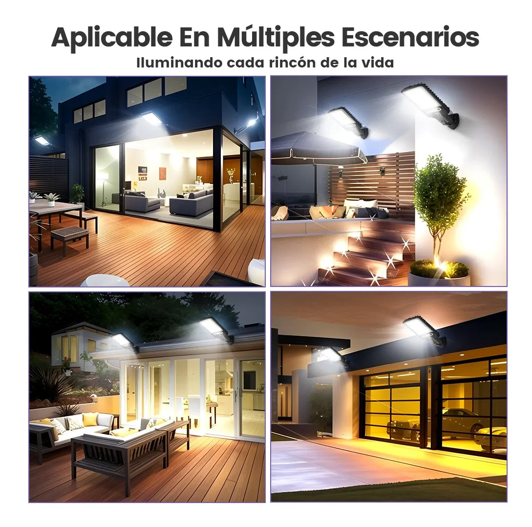 SET DE 4 LUCES SOLARES 🔆 LED SMART con Sensor de Movimiento💡