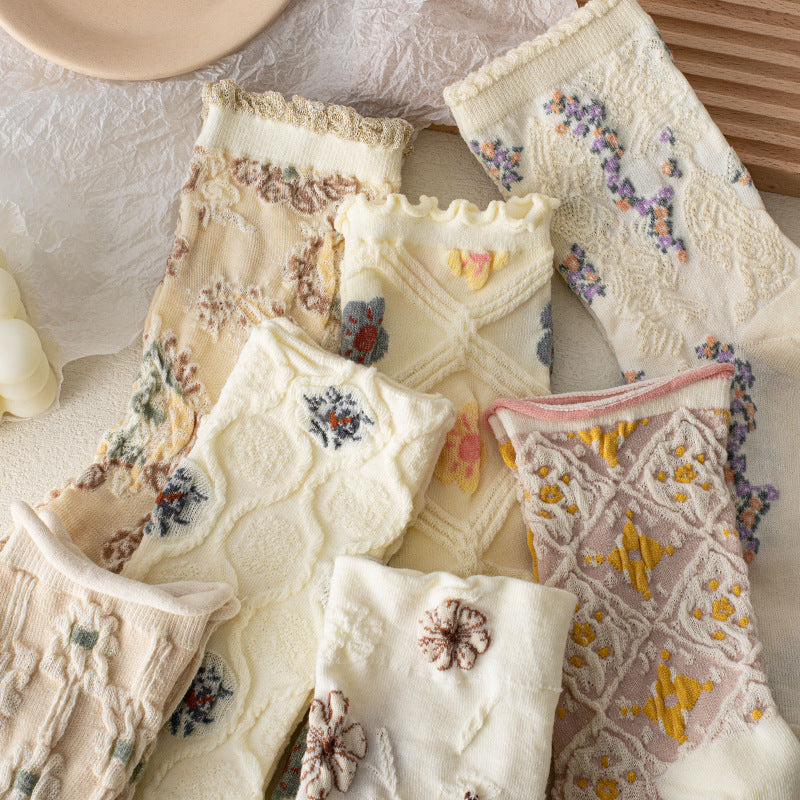 🌸 Vintage Floral Socks – 50% OFF Today Only! ✨