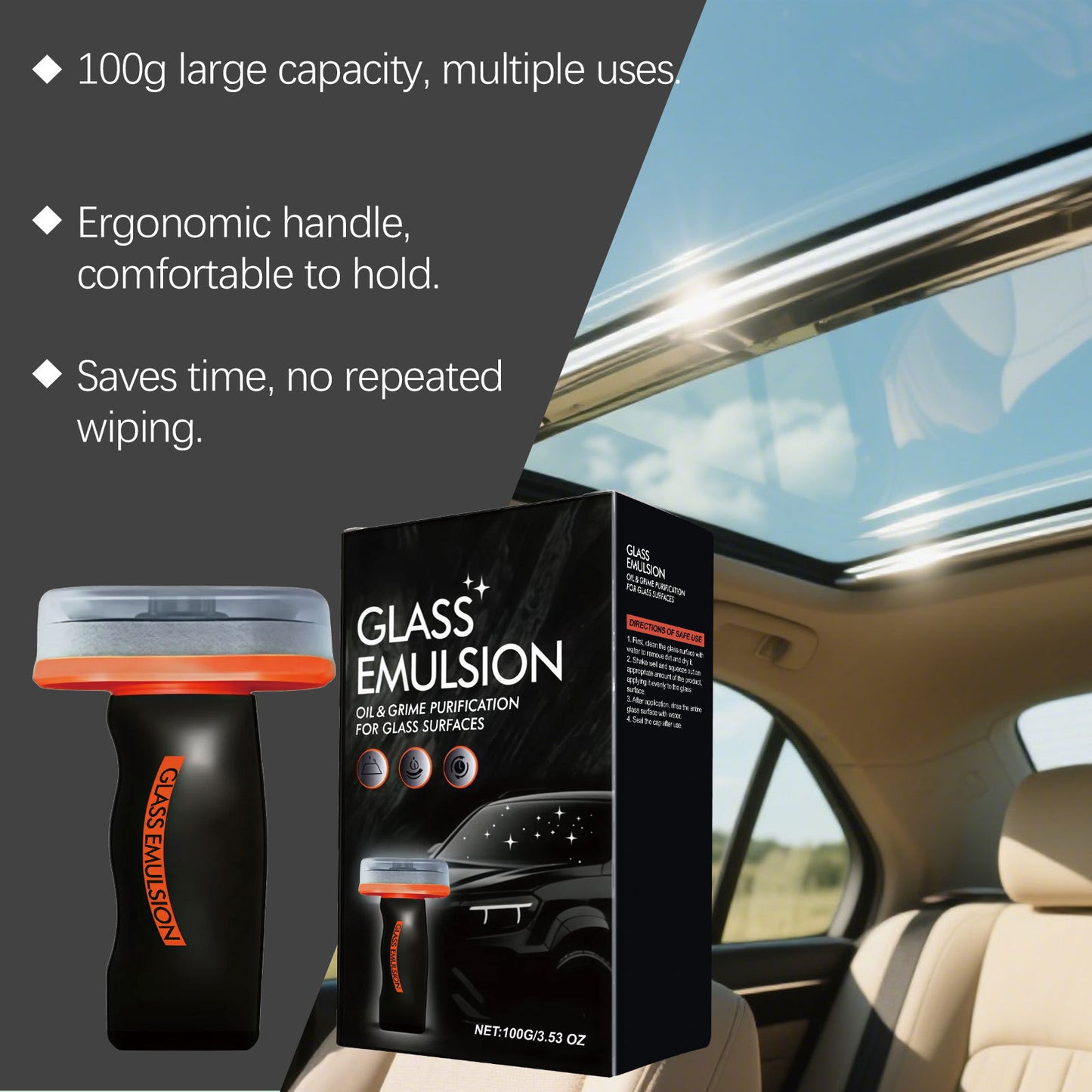 🧼Automotive Oil Film Cleaning Brush for Car Windows – Glass Cleaning Board