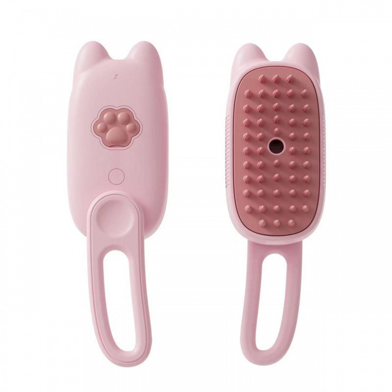 🐾 2-in-1 Steam Spray Pet Brush – Groom, Massage & Reduce Shedding in One