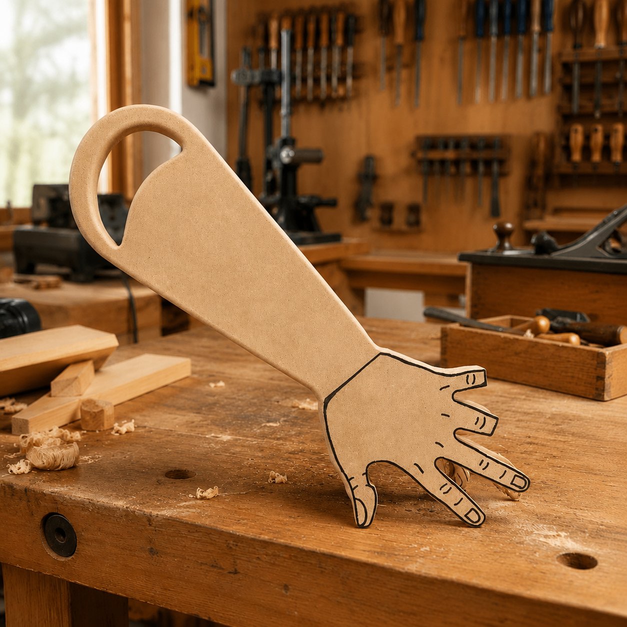 🖐️ Hand-Shaped Table Saw Push Stick