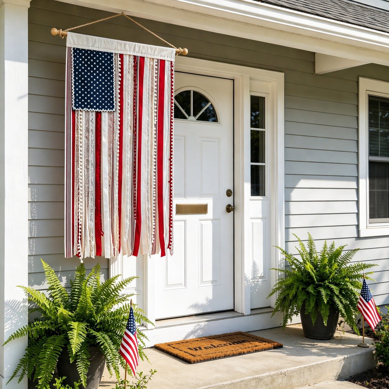 ✨50% OFF 🎆4th of July Lighted Patriotic Porch Flag 🇺🇸 Independence Day Decor