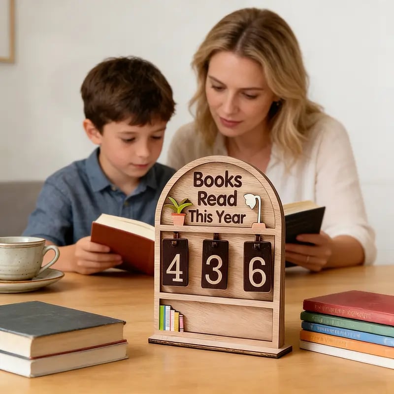 🔥Hot Sale - 49% OFF🔥Wooden Annual Reading Count Display Piece