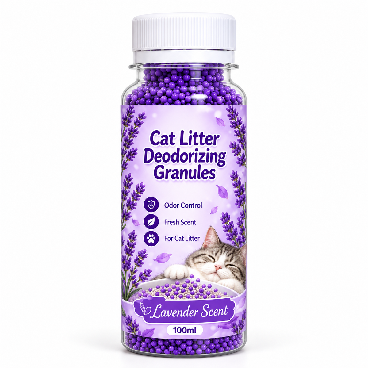⏰🏠Cat Litter Deodorizing Granules – Easy Sprinkle-On Odor Control in Five Fresh Scents 🌿🍀