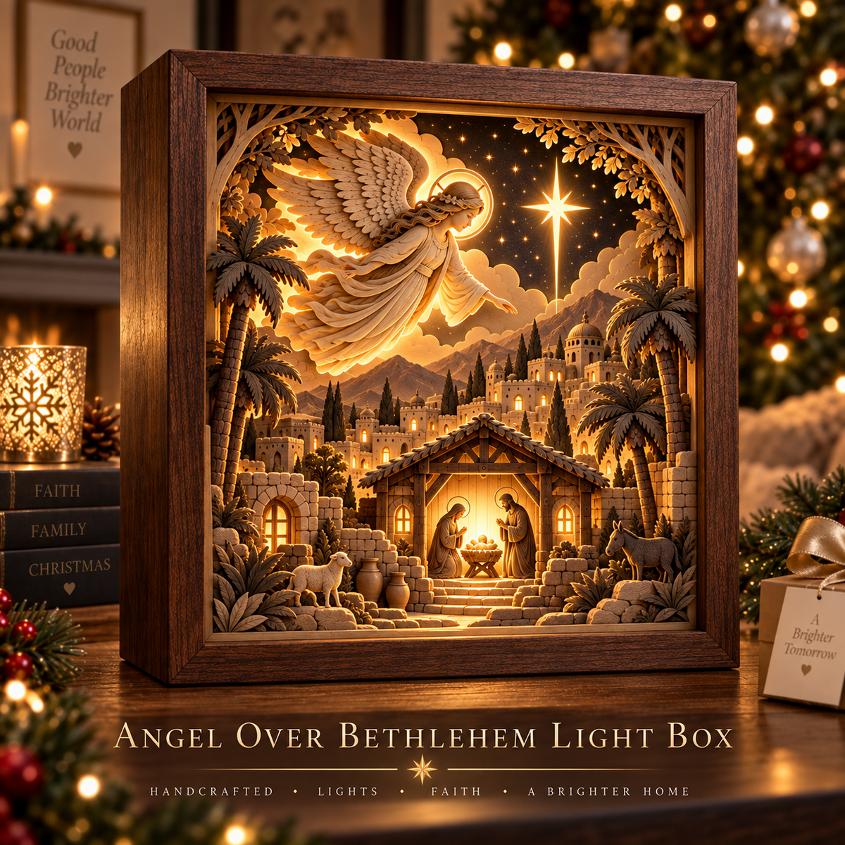 ✨Last Day 49% OFF✨🎄 Beginner-Friendly DIY Wooden Frame Light™ – 3D Christmas LED Kit