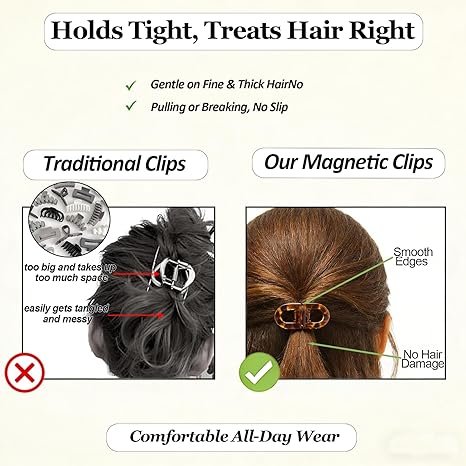 🔥Last Day 70% OFF🔥 Magnetic No-Slip Hair Clips – Strong Hold Easy-Clip Set