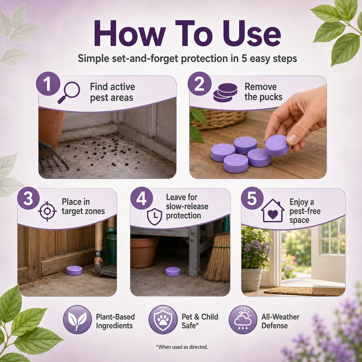 🔥50% OFF Today!🔥 All-Natural Peppermint & Cinnamon Pest & Rodent Repellent Pucks
