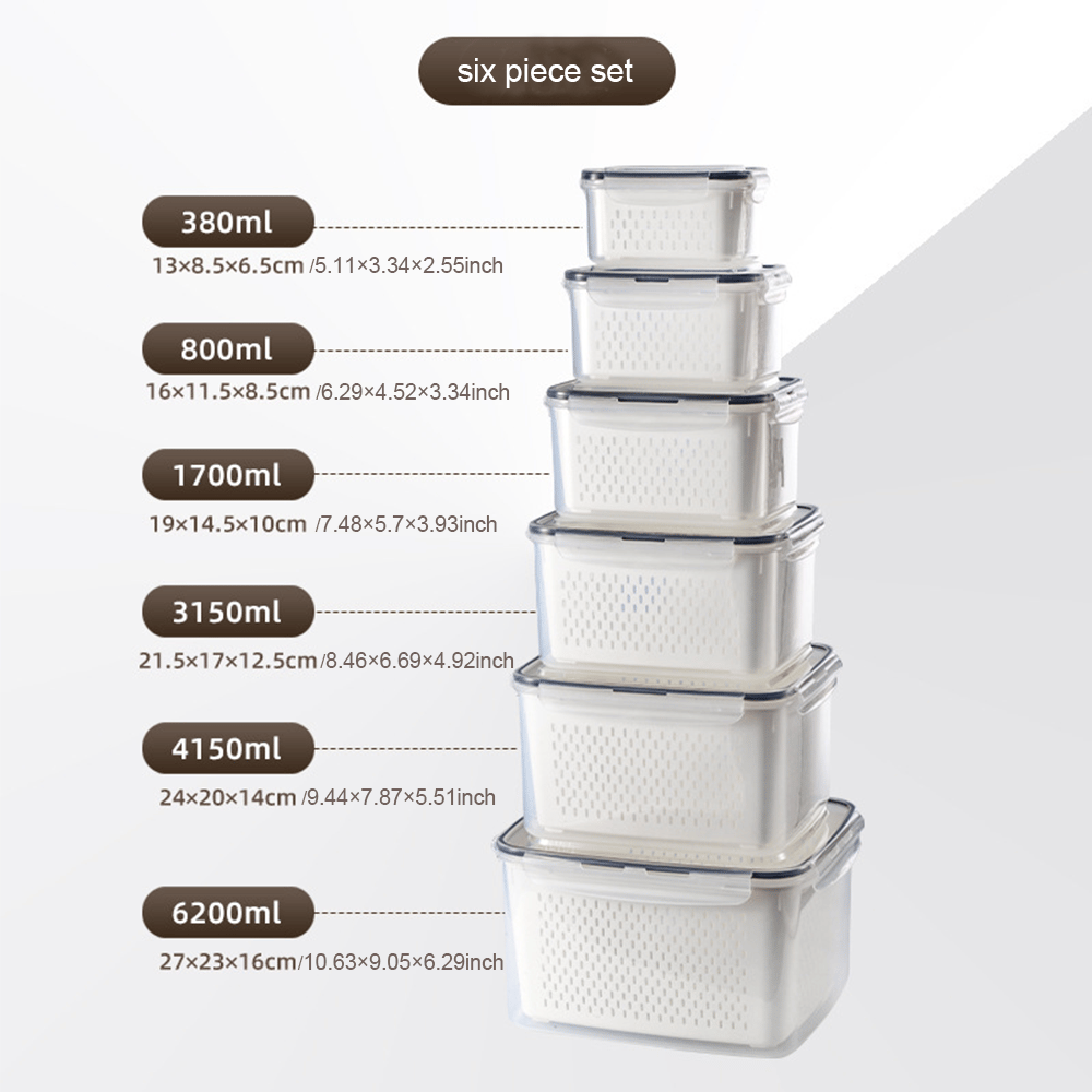 🍓🥰 Refrigerator Food Storage Containers – Keep Fruits Fresh