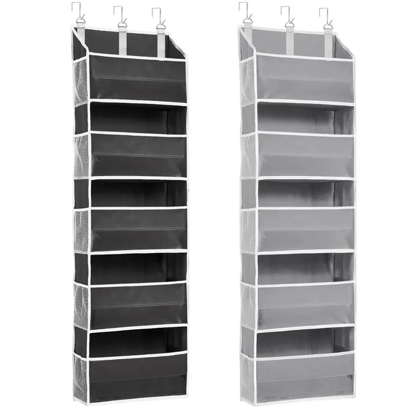 Over The Door Organizer Storage 6 Tier Hanging Organizer with 6 Large Pockets Clear Mesh Side Pockets Anti Tilt Design 44 lb