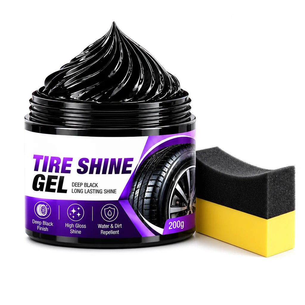 ✨🔥Car Tire Shine Gel Restoration Paste and Rubber Parts Blackening Coating Wax