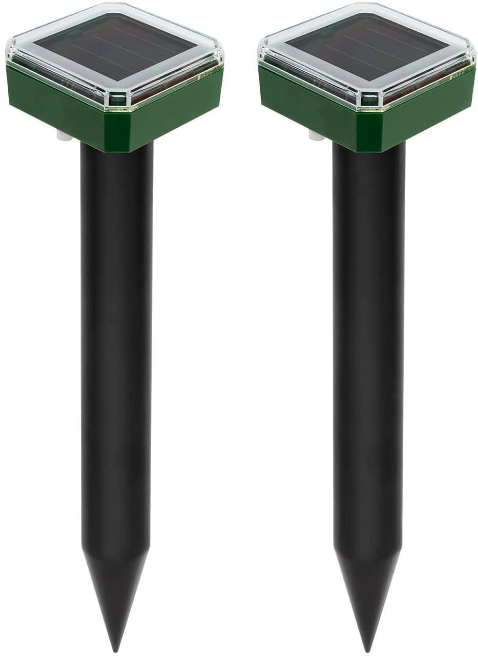Upgraded 7000ft🔥Solar Power Ultrasonic Gopher Mice Mole Pest Snake Repellent
