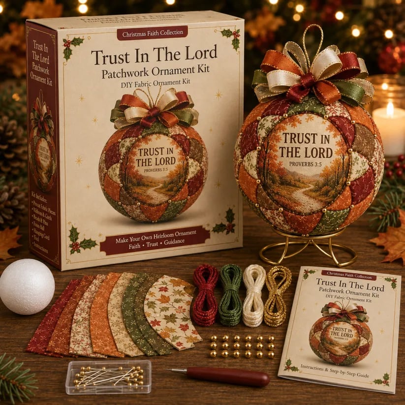 🔥LAST DAY 50% OFF - 🎄Christmas Faith Patchwork Ornament DIY Kit