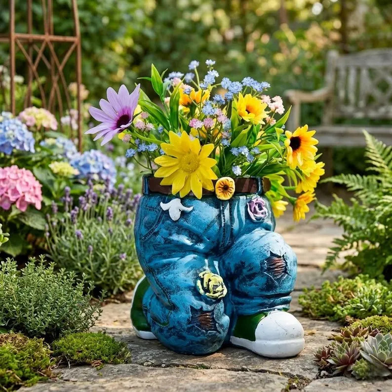 🌸Unique Resin Sitting Planter Cute Animal Flower Pot