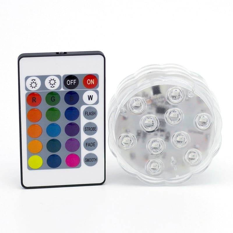 🔥🔥Submersible waterproof LED lighting with remote control for swimming pool