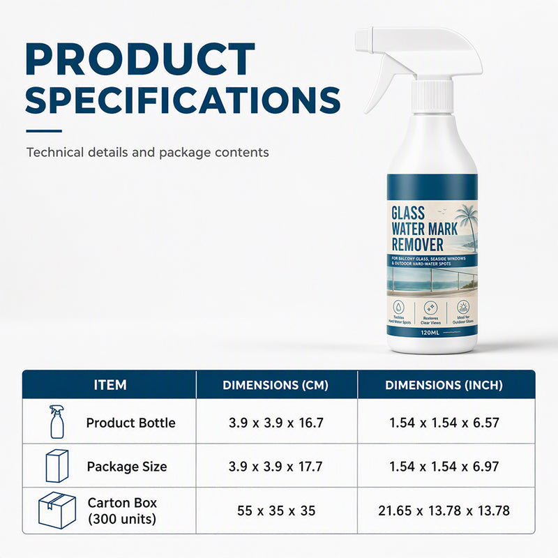💦🪟 Glass Water Spot Remover Spray – Remove Hard Water Stains & Mineral Buildup! ✨🍀