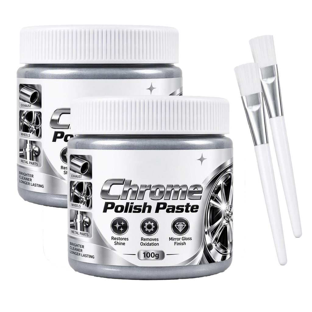 ✨ Metal & Chrome Polish Restorer Paste with Brush – 100 g⏳