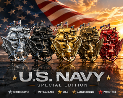 🔥 Father’s Day Sale -🎁U.S. Navy Special Edition Metal Vehicle Badge