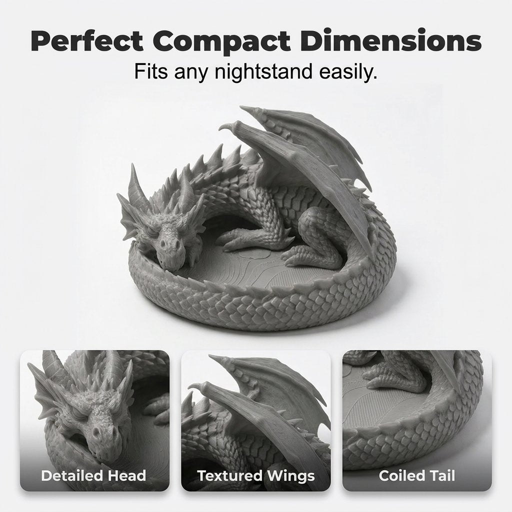 🐉 Dragon Guardian 3D Printed Jewelry Tray