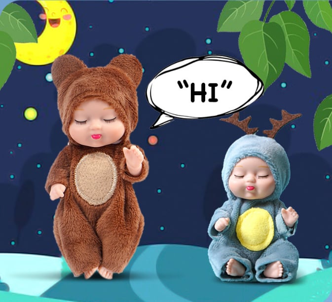 🐰 Funny Baby Pose & Play Dolls – Bend, Dress & Smile! 👶✨6-Piece Poseable Tiny Dolls with Removable Costumes