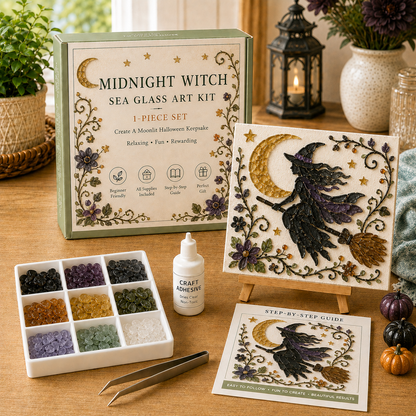 💥 Last Day 49% OFF – 🎃Halloween Sea Glass Art Kit