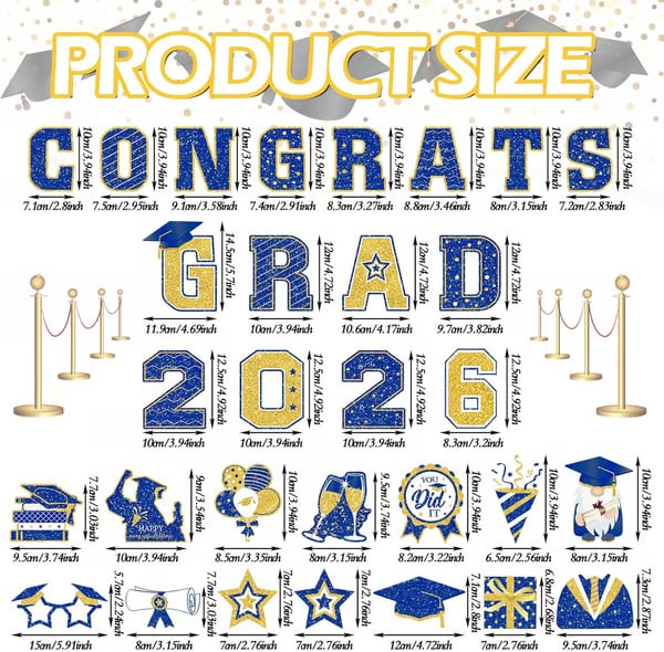 🎓 2026 Grad Car Magnets 🧲 – 30-Piece Set for Celebration Decor (Cars, Fridges & More) 🎁Buy 2 Free Shipping