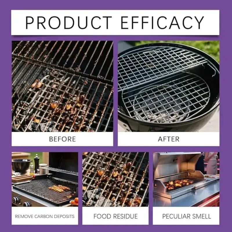 🔥Mother's Day Sale!🔥120ML BBQ Non-toxic, Heavy Duty, No Residue Grill Cleaner Degreaser Spray