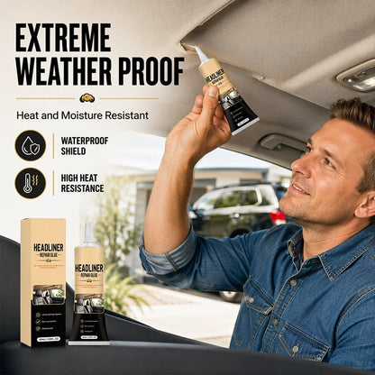 🎉49K+ Sold 🚗 Waterproof Car Headliner Repair Glue, High Strength Adhesive for Sagging Car Ceiling & Interior