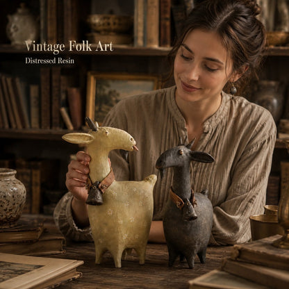 🐐 Whimsical Farmhouse Goat Figurines