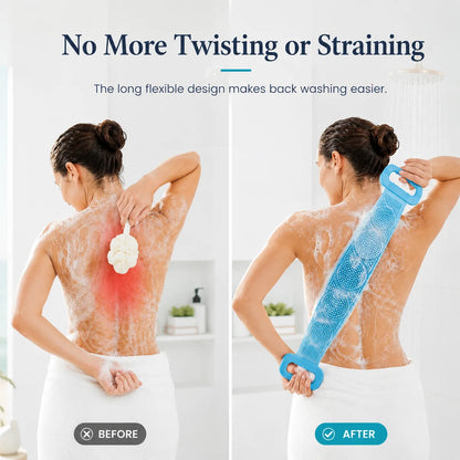 🛁Summer Limited-Time 50% OFF 💦Double-Sided Silicone Back Scrubber-Easily exfoliate dead skin